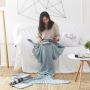 Mermaid tail blanket 80x180 - light blue