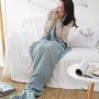 Mermaid tail blanket 80x180 - light blue