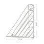 Metal stand for documents - white