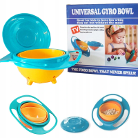 Miska niekapek, niewysypka GYRO BOWL - turkusowa