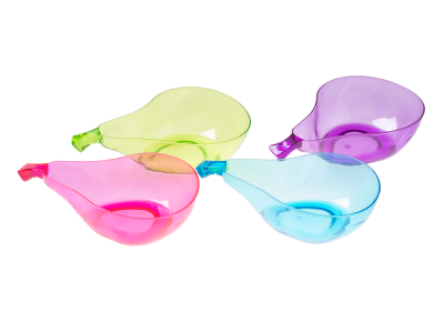 Miski miseczki plastikowe 4 sztuki - gruszka