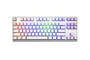 MODECOM KLAWIATURA MECHANICZNA VOLCANO LANPARTY BIAŁA RGB PUDDING EDITION BRĄZOWY PRZEŁĄCZNIK