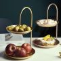 Movable two-level plate / shelf - gold