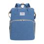 Multifunctional backpack / bag for mum with a sleeping function - blue