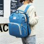 Multifunctional backpack / bag for mum with a sleeping function - blue