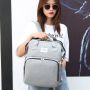 Multifunctional backpack / bag for mum with sleep function - gray