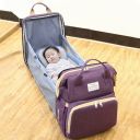 Multifunctional backpack / bag for mum with sleeping function - purple