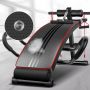 Multifunctional bench for exercising the abdominal muscles with side grips - black