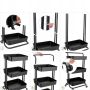 Multifunctional cabinet on wheels with three capacious shelves - black