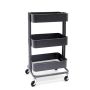 Multifunctional cabinet on wheels with three capacious shelves - grey
