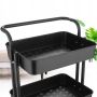 Multifunctional cabinet on wheels with three capacious shelves - turquoise