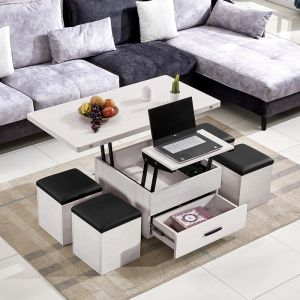 Multifunctional coffee table 120 x 60 cm - oak sonoma