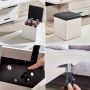 Multifunctional coffee table 120 x 60 cm - oak sonoma
