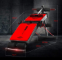 Multifunctional inclined bench for exercising the abdominal muscles - black