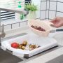 Multifunctional kitchen sink cutting board - blue 