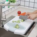 Multifunctional kitchen sink cutting board - blue