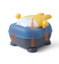 Multifunctional potty for children 3in1 - pink and blue