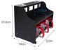 Multifunctional rack for kitchen spices (with a container for kitchen accessories) - black, two-tier