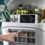Multifunctional rack for storing spices and kitchen accessories