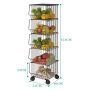 Multifunctional wire rack - five levels, black
