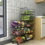 Multifunctional wire rack - five levels, black