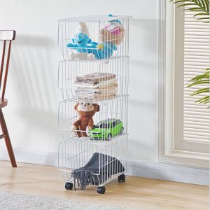 Multifunctional wire rack - four-level, white