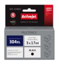 Multipack Activejet ARP-304BRX (zamiennik HP 304XL N9K08AE; Supreme; 3x17ml; czarny)