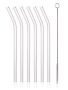 MY PARTY curved glass straw set 20 cm, 6 + 1, with brush