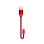 NAFUMI KABEL USB TYP-C 6A PŁASKI CZERWONY 6000MAH QUICK CHARGER QC 3.0 30CM NFM-A32