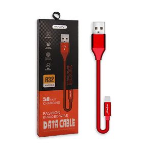 NAFUMI KABEL USB TYP-C 6A PŁASKI CZERWONY 6000MAH QUICK CHARGER QC 3.0 30CM NFM-A32