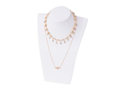 Naszyjnik Chocker kryształki - złoty