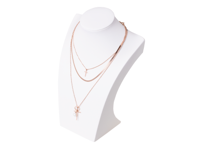 Naszyjnik Xuping krzyżyk - rose gold