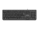 NATEC KEYBOARD TROUT SLIM USB, US LAYOUT, BLACK