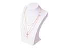 Necklace Celebrity triple heart with ring - gold