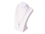 Necklace Celebrity triple heart with ring - gold