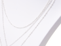 Necklace Celebrity triple heart with ring - silver