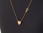 Necklace Celebrity Xuping heart with key - gold