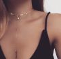 Necklace Chocker sequins - gold