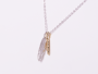 Necklace Xuping Leaves - silver gold