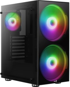 Obudowa Aerocool PGS PYTHON RGB AEROPGSPYTHON-G-BKRG (ATX, Micro ATX, Mini ITX; kolor czarny)