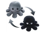 Octopus double-sided mascot 20 cm - black and gray 