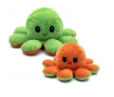 Octopus double-sided mascot 20 cm - green & orange