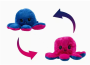 Octopus double-sided mascot 30 cm - dark blue & dark pink