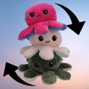 Octopus double-sided mascot 30 cm - dark blue & dark pink