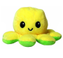Octopus double-sided mascot 30 cm - green & yellow