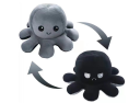 Octopus double-sided mascot 40 cm - black and gray