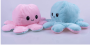 Octopus double-sided mascot 40 cm - light blue & pink