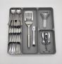 Organizer for cutlery in the drawer - grey
