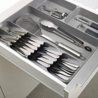 Organizer for cutlery in the drawer - grey