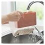 Organizer for sponges, washcloths for the sink - gray and white